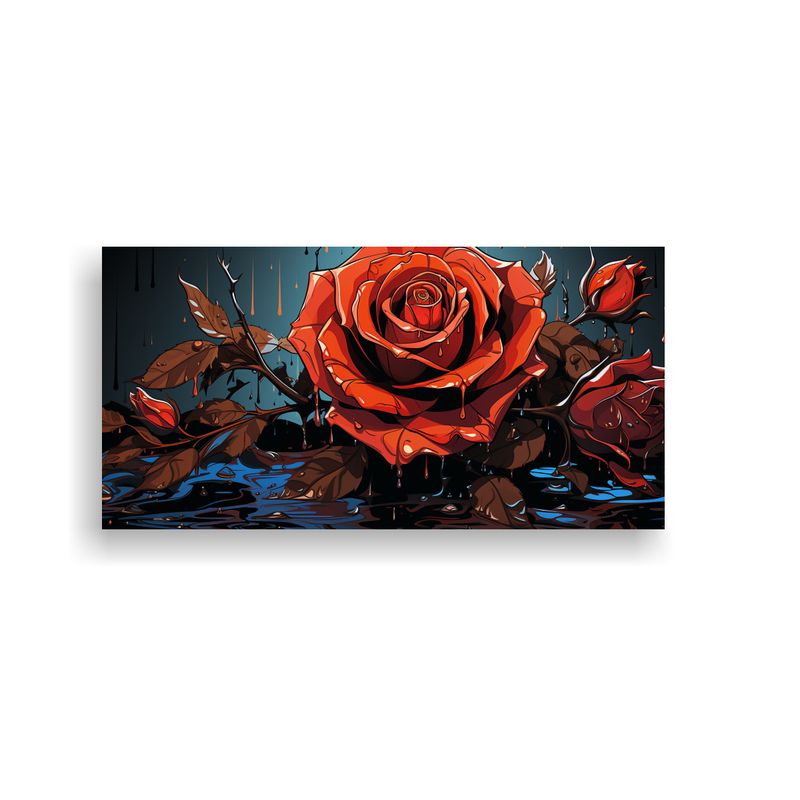 GENERICO - Arte En Lienzo De Alta Calidad: Cuadro En Estilo Plano De Un 160x80cm