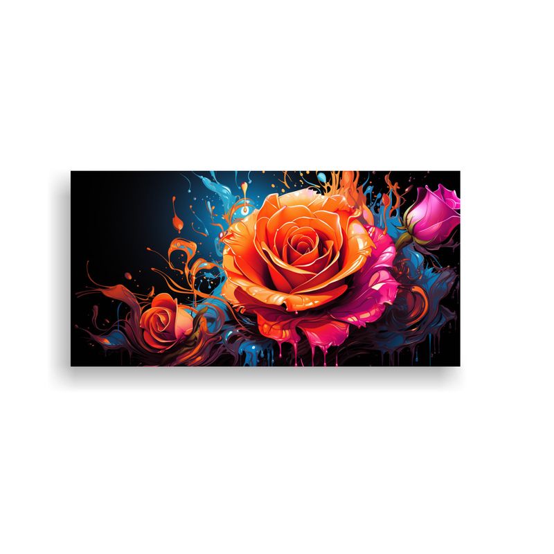 GENERICO - Cuadro Impresionante De Diseño De Arte En Neon Multicolor Y 160x80cm