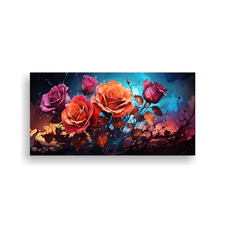 GENERICO - Lienzo Vanguardia Equilibrio Estilo Graffiti Fondo Rosa Con  160x80cm