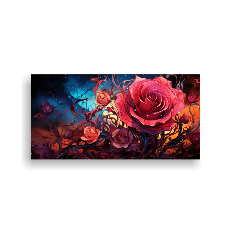 GENERICO - Cuadro Lienzo Sublimado, Estilo Graffiti Con Fondo Rosa Y Co 160x80cm