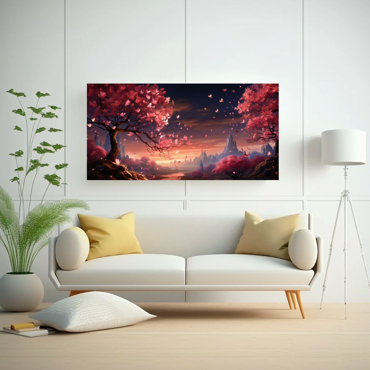 GENERICO - Tela En Bastidor De Dibujo Refinado: Un Cuadro Caprichoso De 160x80cm.