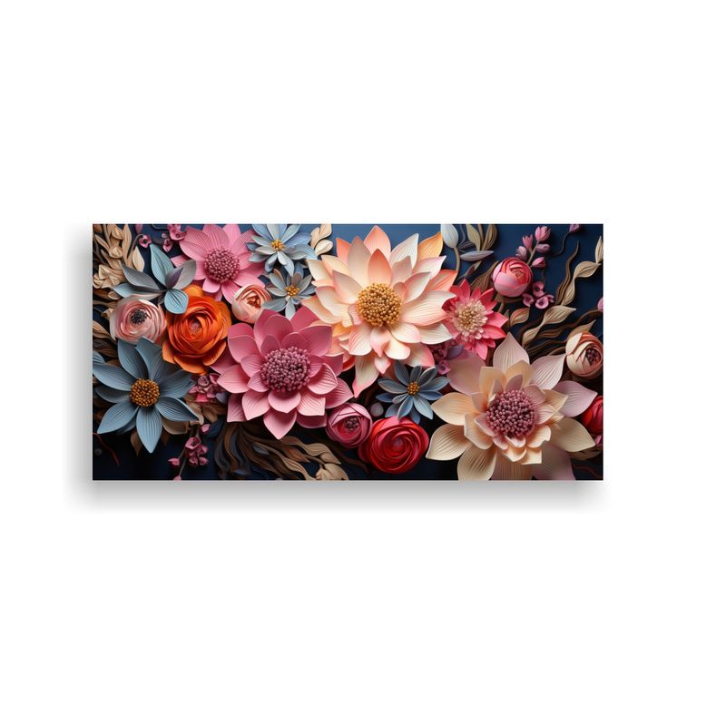 GENERICO - Arte De Pared Tema Estilo Alegre Cuadro De Sobre Rosa Abiert 160x80cm