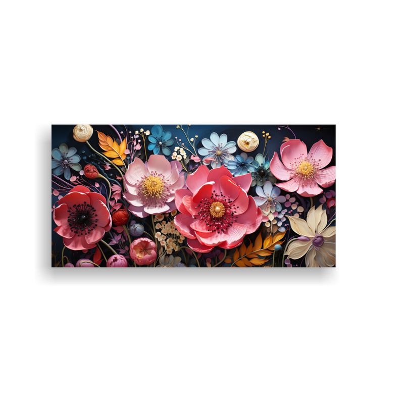 GENERICO - Cuadro Decorativo Vintage Luminosidad Con Un Ramo Vibrante D 160x80cm