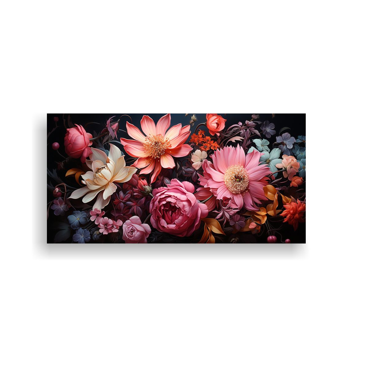 GENERICO - Pintura Floral En Rosa Arte Abstracto Y Gráfico 160x80cm