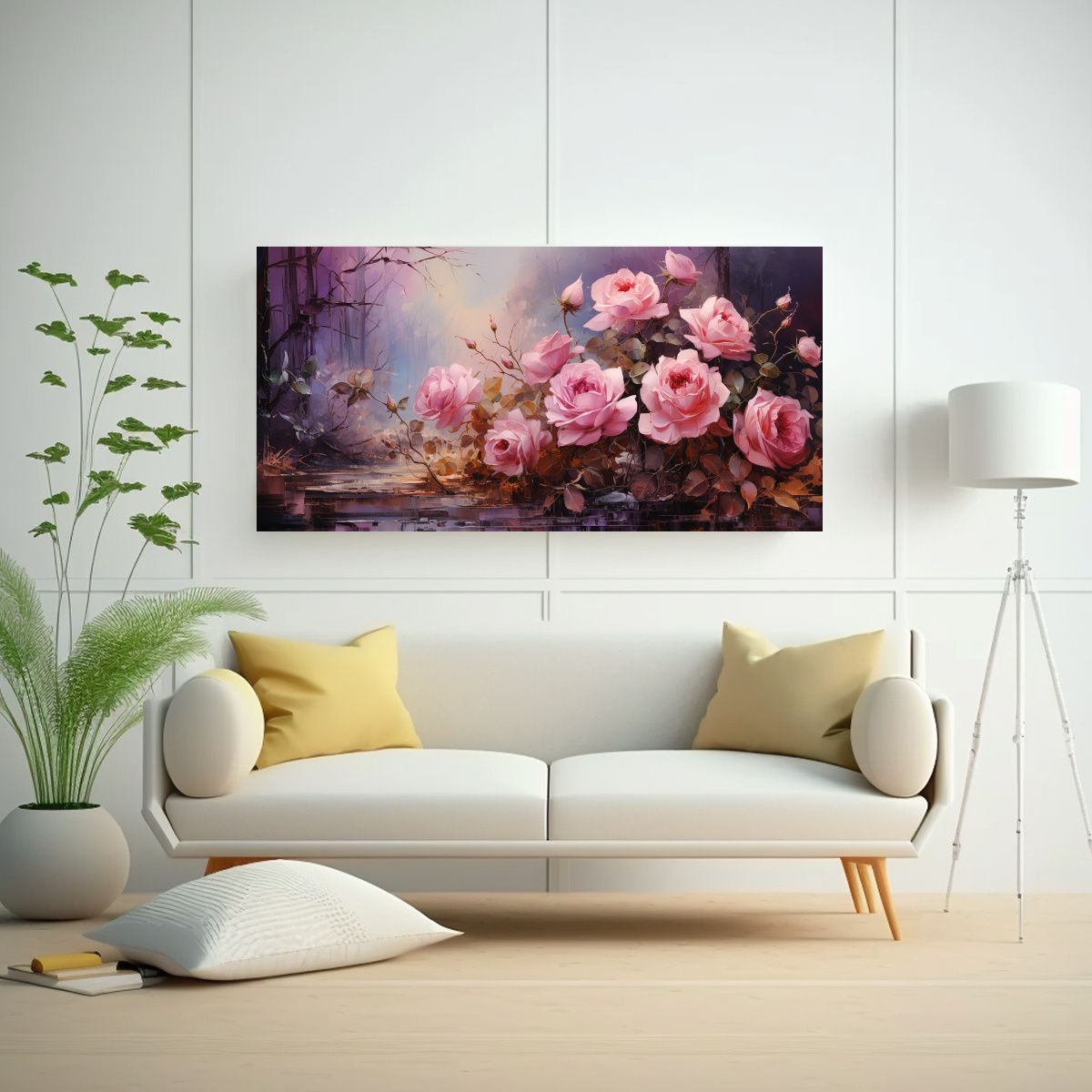 GENERICO - Arte De Pared Vanguardia Baño Envelope Surrounded By Roses 160x80cm