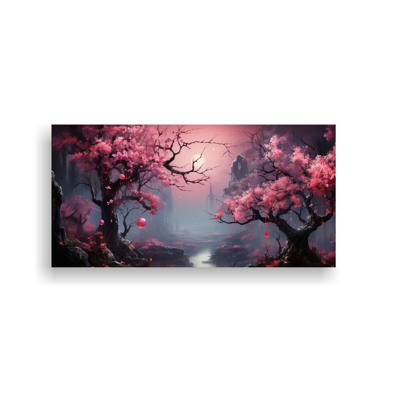 GENERICO - Cuadro Imagen Mágico Con Sobres Rosados Decorativo De Un Bo 160x80cm