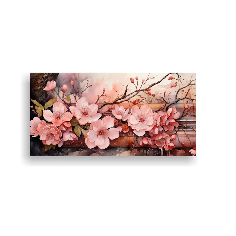 GENERICO - Cuadro Fotografía Naturaleza Viva Ensoñadora Pintura Acuar 160x80cm