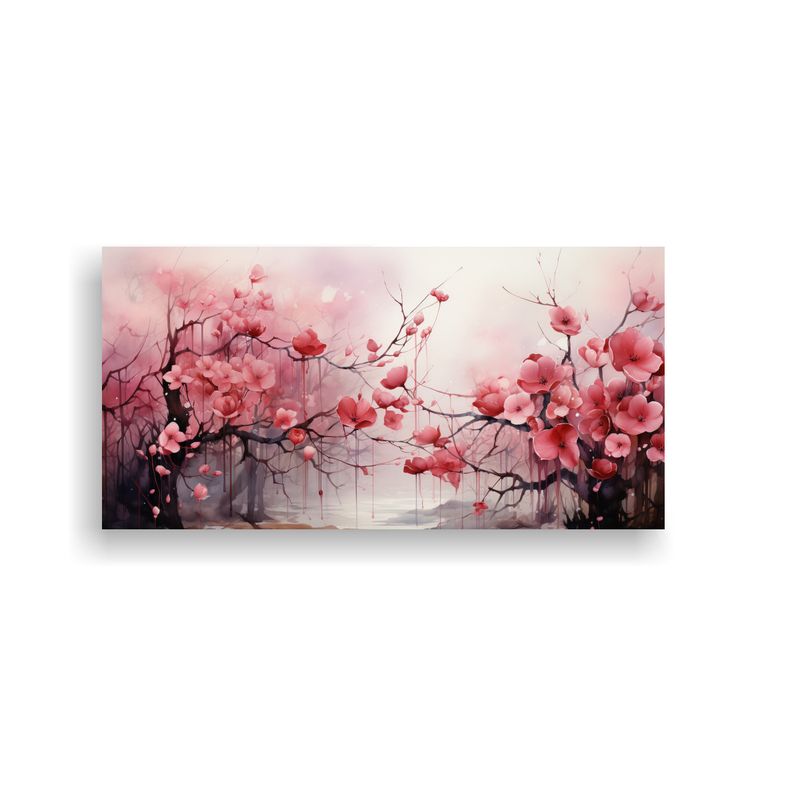 GENERICO - Pintura Pared Fotografía Exuberantes Envolventes Rosas 160x80cm