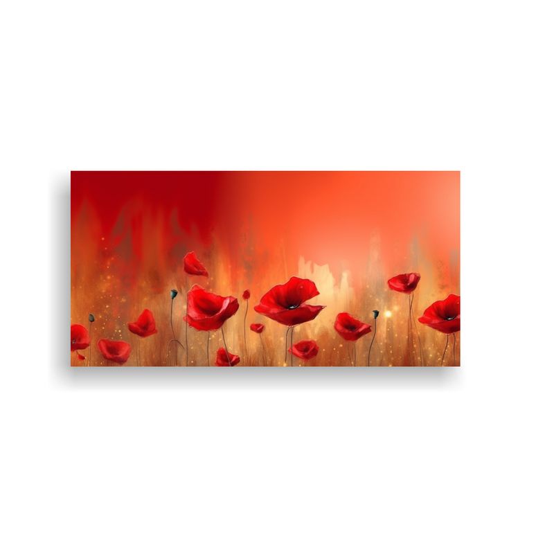 GENERICO - Pintura Decorativa De Arte Fotografía: Amapola Roja Adorabl 160x80cm