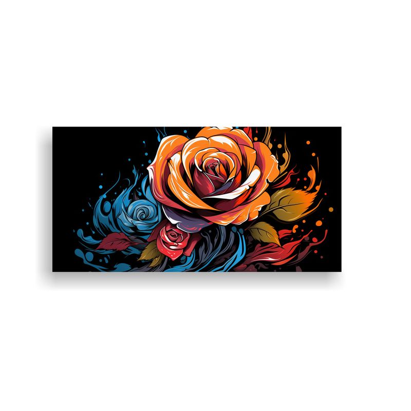 GENERICO - Pintura Mural De Rosa Estilo Graffiti Para Decoración De Ar 160x80cm