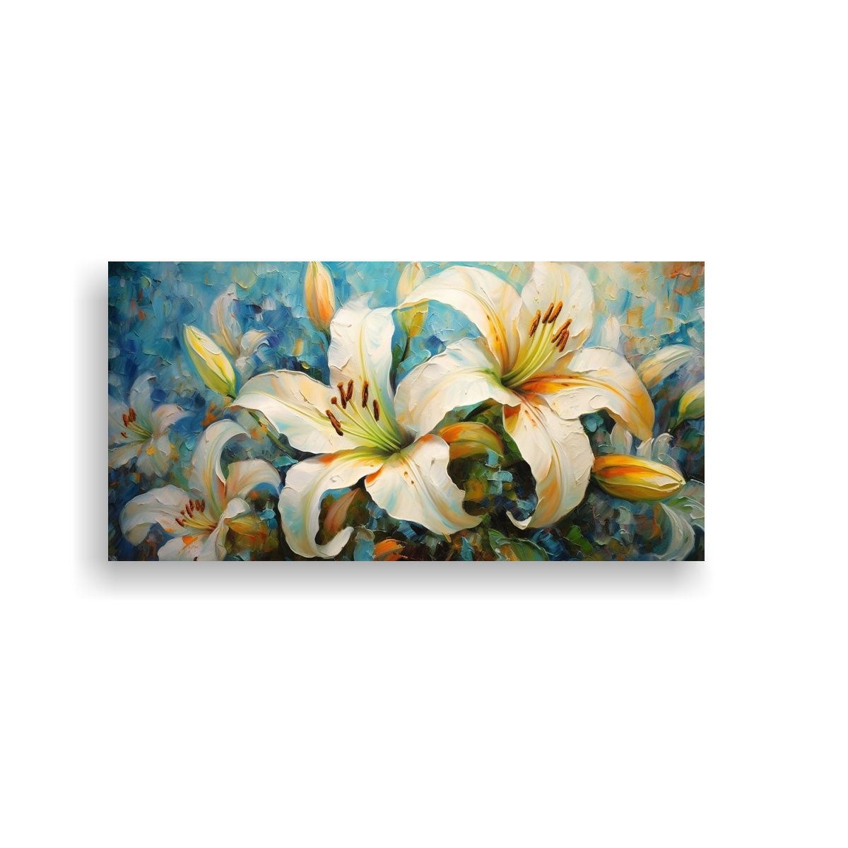 GENERICO - Cuadro Arte Creativa Espacio Lirio Colorido Con Pigmento Ama 160x80cm