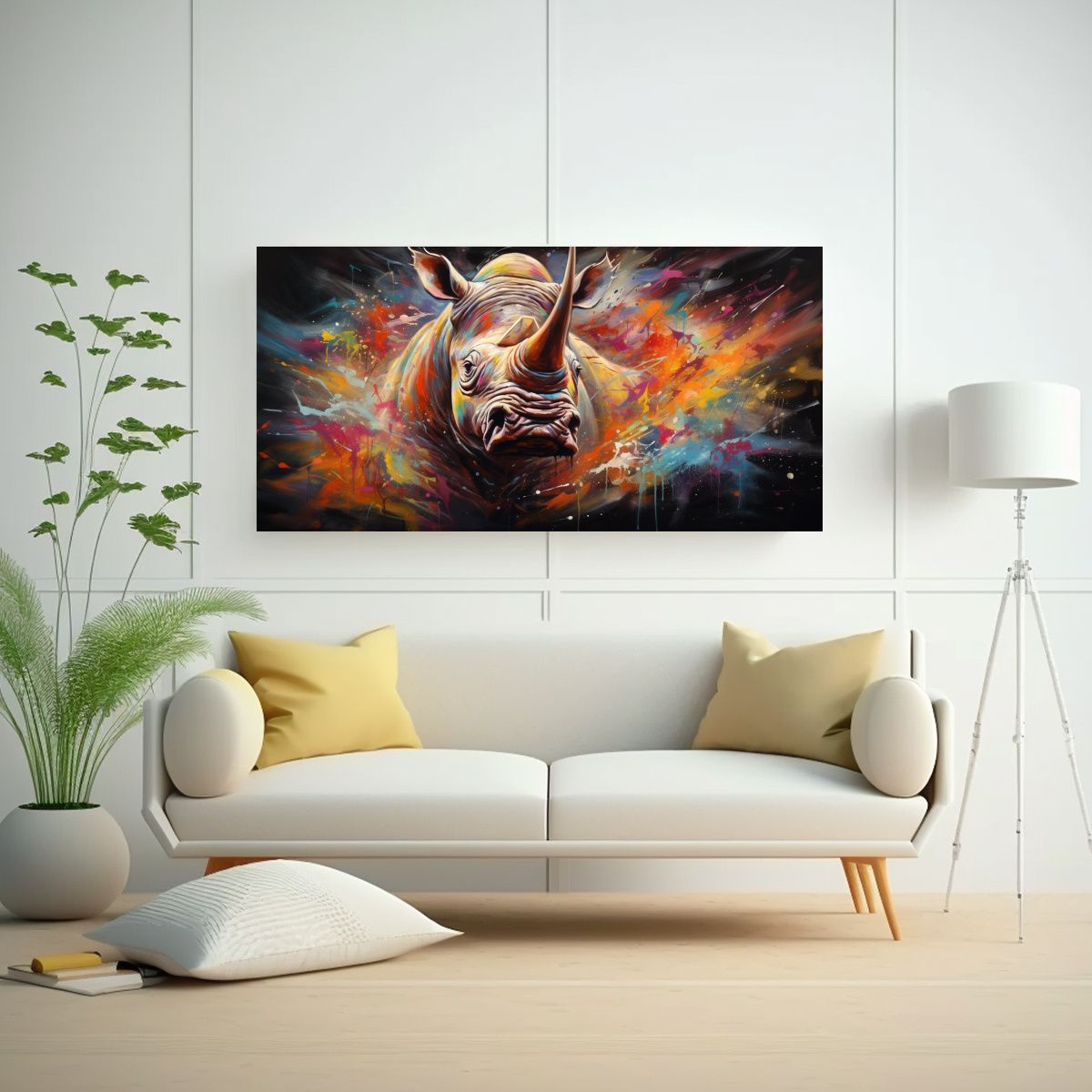 GENERICO - Pinturas Abstractas De Animales Salvajes Composición Fantas 160x80cm