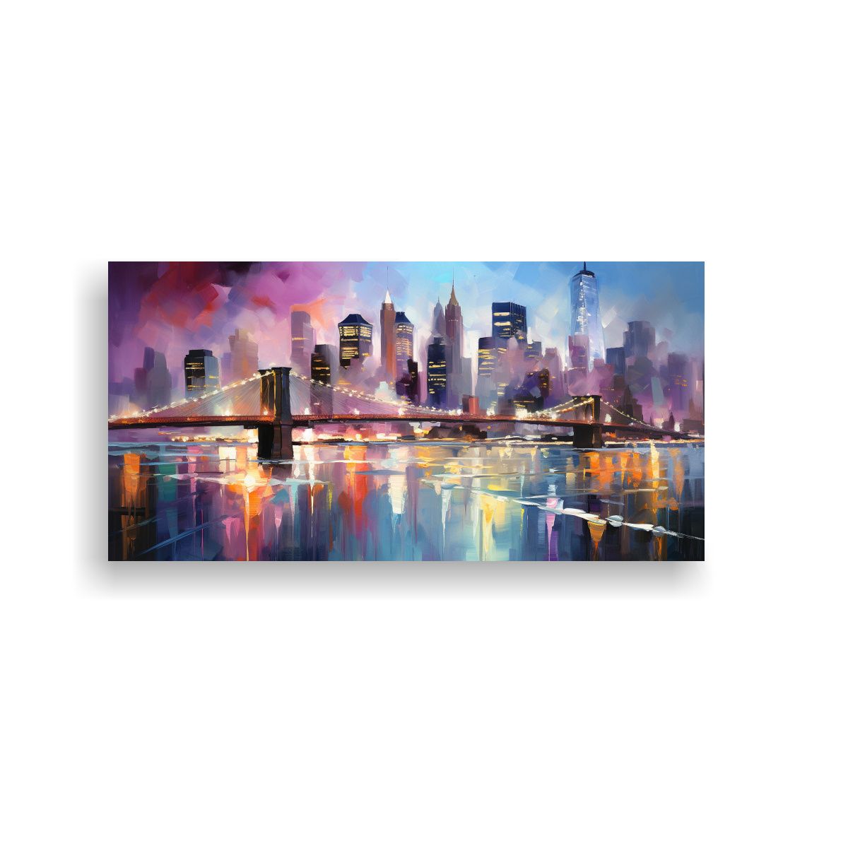 GENERICO - Cuadro De Tela Estética De La Hermosa Ciudad De Nueva York 160x80cm.