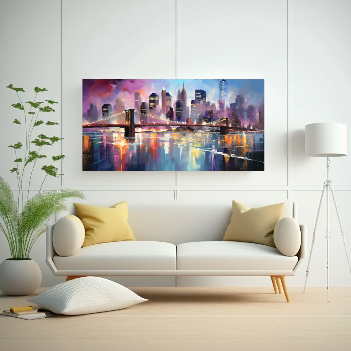 GENERICO - Cuadro De Tela Estética De La Hermosa Ciudad De Nueva York 160x80cm.