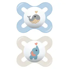 MAM - 2 Chupetes Latex Start 0-2 Meses - Azul