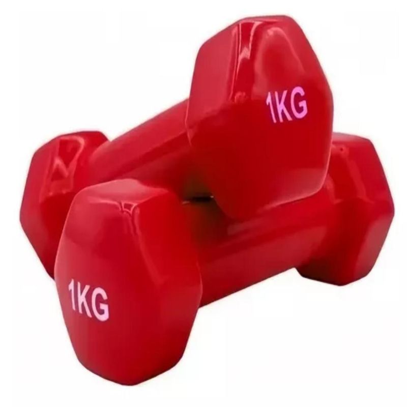 AK SPORT - Par de Mancuerna Cubierta Vinílica 1 Kilos Aksport