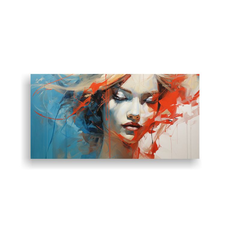 GENERICO - Pintura Decorativa Abstracta En Acrílico Sobre Tabla, Detal 160x80cm