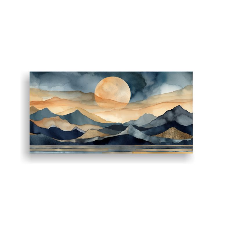GENERICO - Pinturas Decorativas Canva Moderno Inspiración Con Montaña 160x80cm