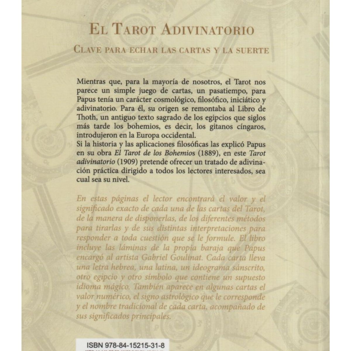 EDITORIAL BIBLOK - El Tarot Adivinatorio