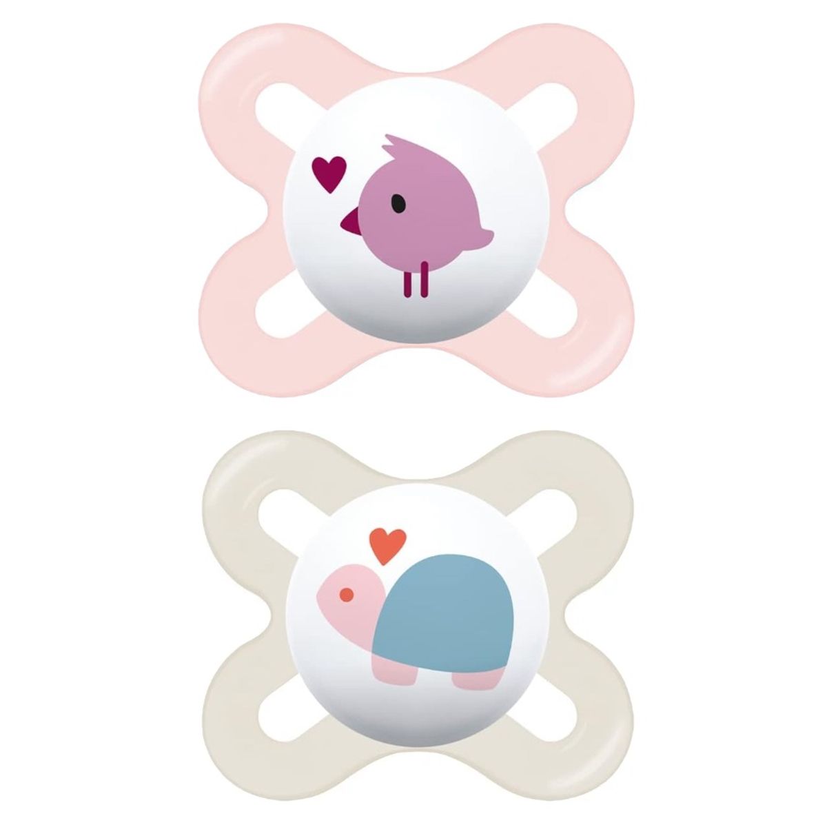 MAM - 2 Chupetes Latex Start MAM 0-2 Meses - Rosado