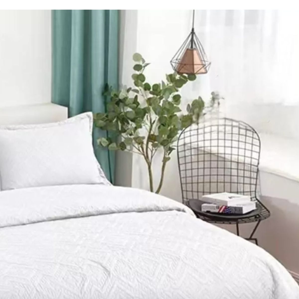 GENERICO - Cubrecama Quilt De Verano King Lisos Color Blanco