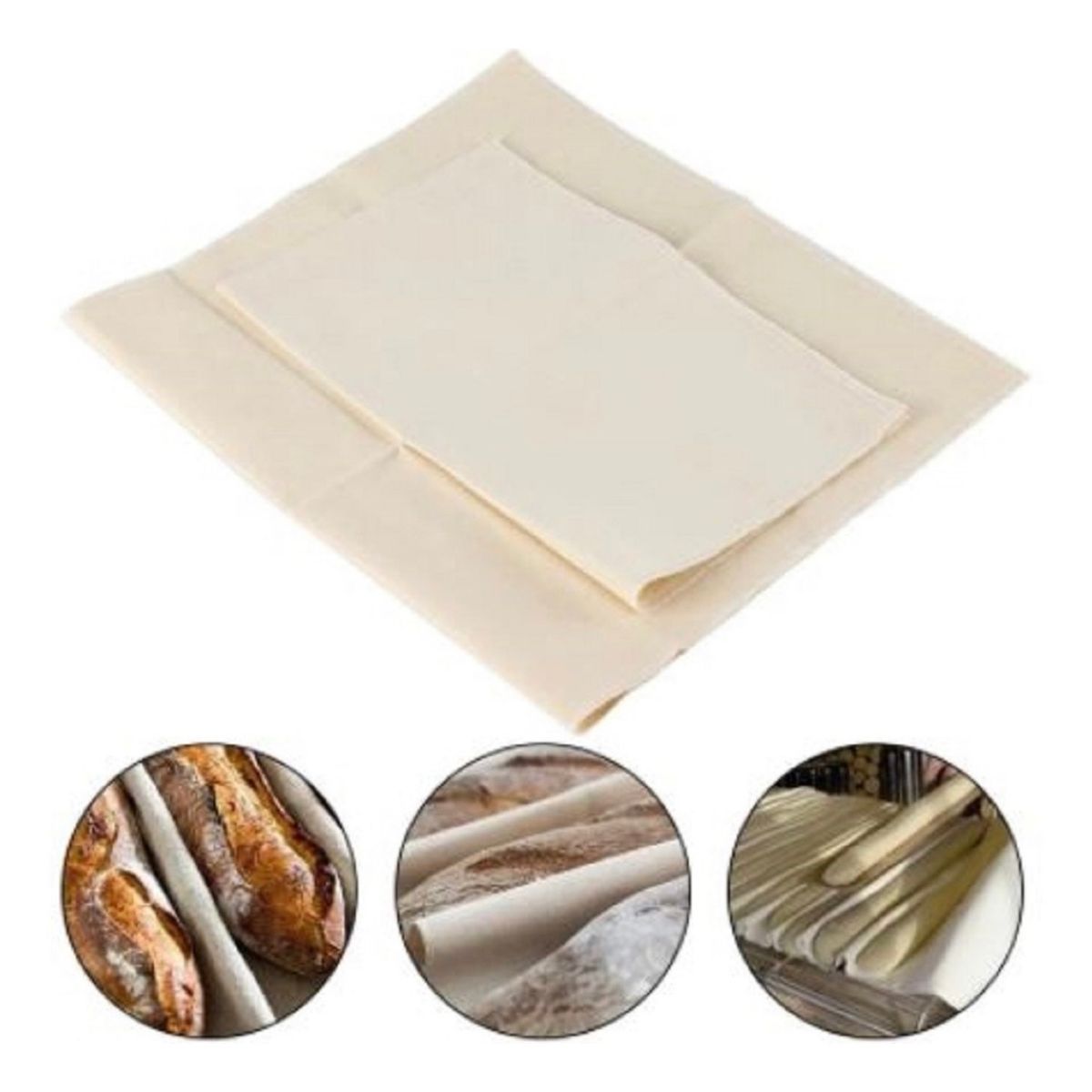 GENERICO - Paño De Lino S 45x36 Cms Para Fermentación Masa Madre Pan Repostería +