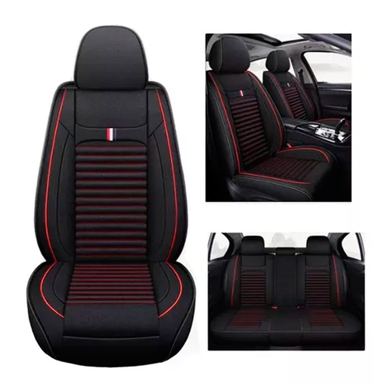 Set 5 Funda Cubre Asiento Universal Tela Forro Asiento