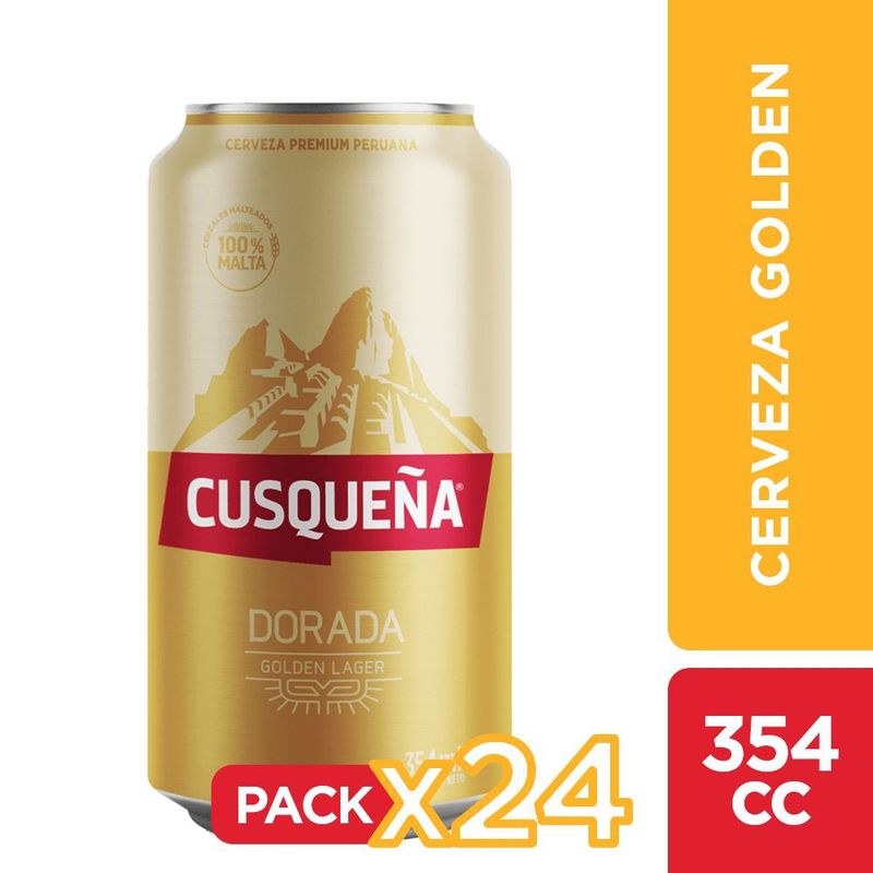 CUSQUEÑA - 24x Cerveza Cusqueña Lata 4,8° 354cc