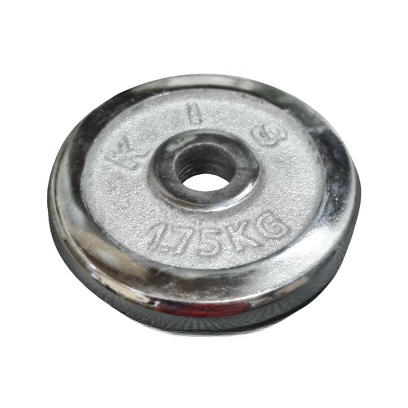GENERICO - Disco 1.75 Kg Cromado Para Barra Mancuerna Preolimpico