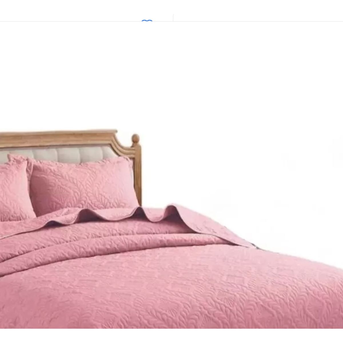 GENERICO - Genérica Quilt de Verano King Color Palo Rosa 270 cm x 250 cm