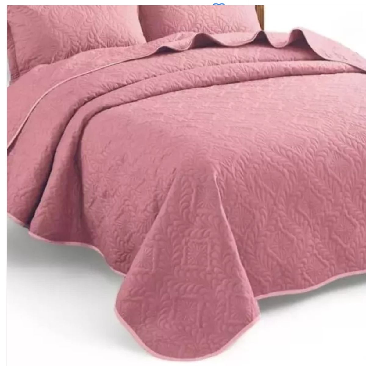 GENERICO - Genérica Quilt de Verano King Color Palo Rosa 270 cm x 250 cm