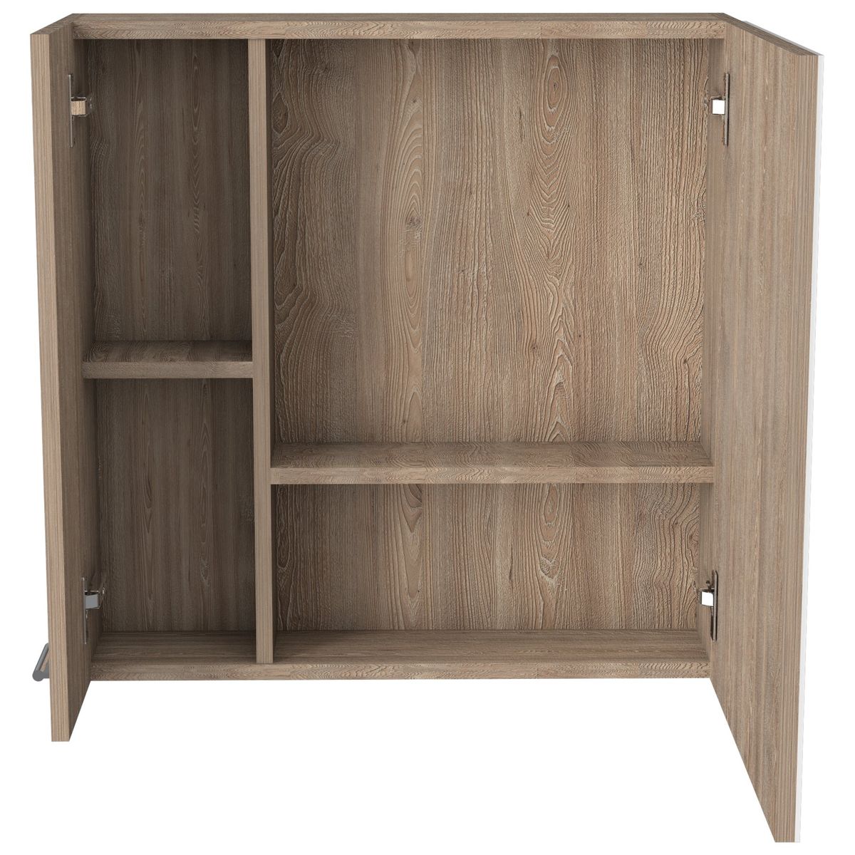 FMFURNITURE - Botiquin 2 Puertas Con Espejo - Café claro 60x60x14.9 cm