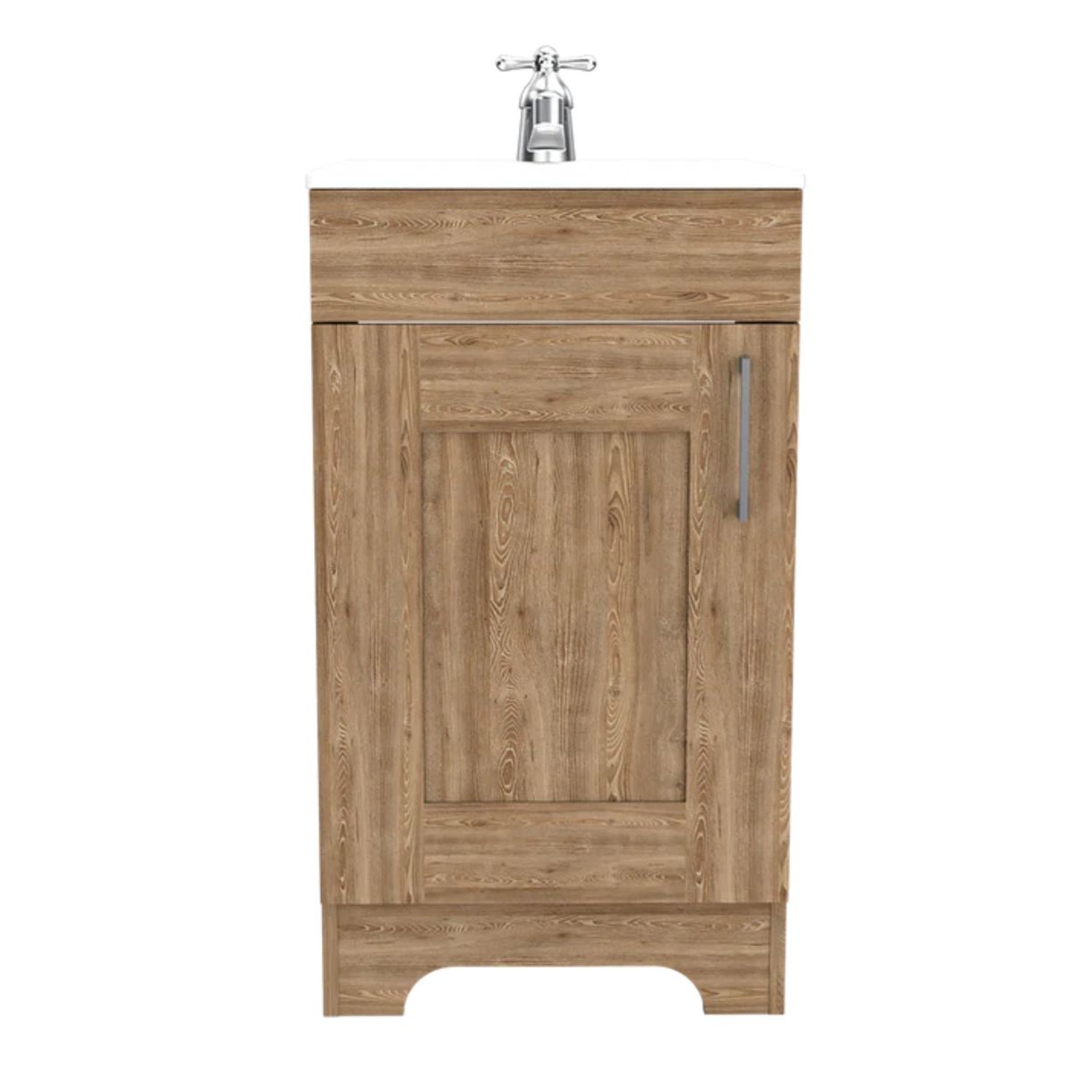 FMFURNITURE - Mueble Vanitorio 1 Puerta - Café claro 82.7x45.1x45 cm