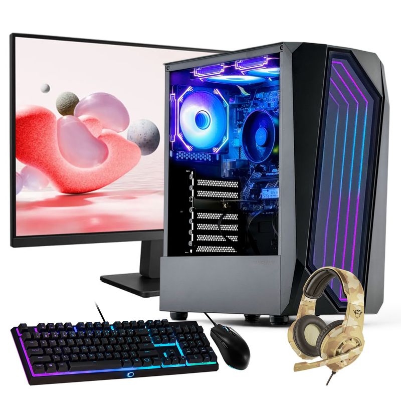 HYPERPC - PC GAMER + MONITOR 24 + Perif AMD RYZEN 5 8500G 16gb 1Tb 740M WiFi