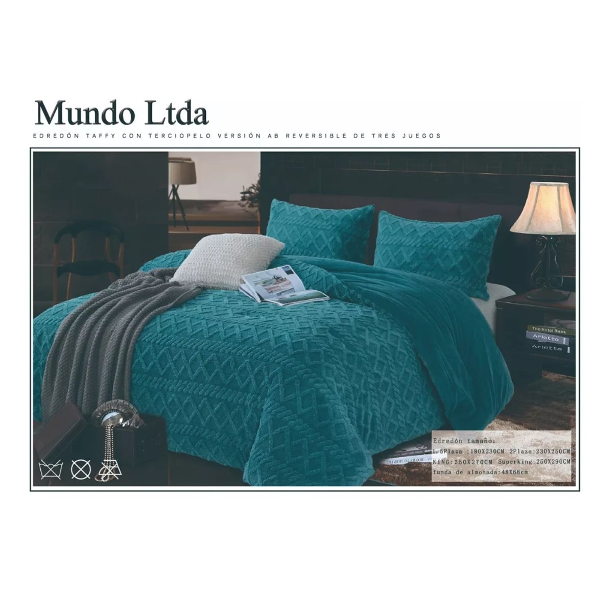 GENERICO - Plumón Gama Alta Súper Suave Otoño Invierno Reversible2plaza