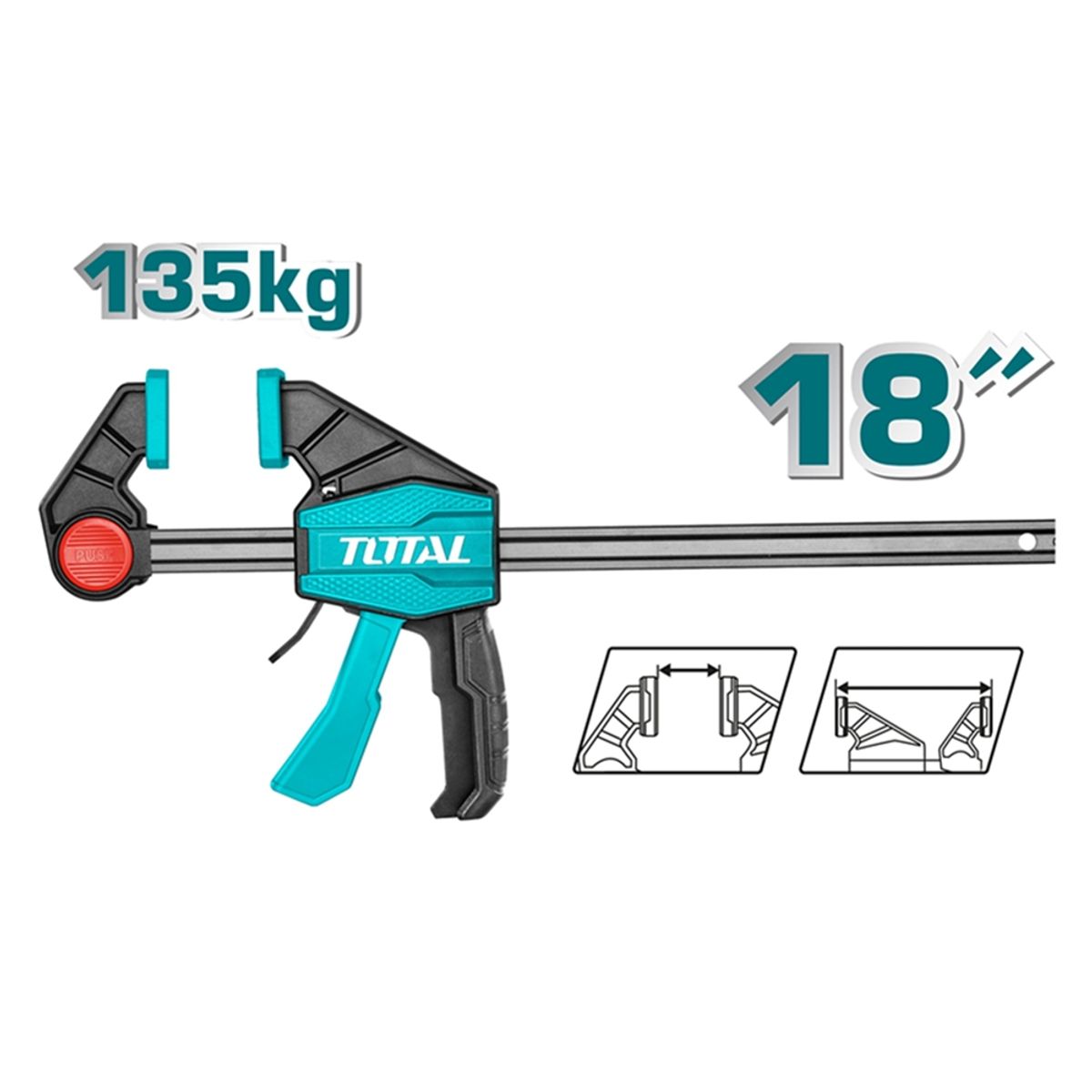 TOTAL TOOLS - Prensa Rapida Madera Carpintero 18 Pulgadas Total Tht1346801
