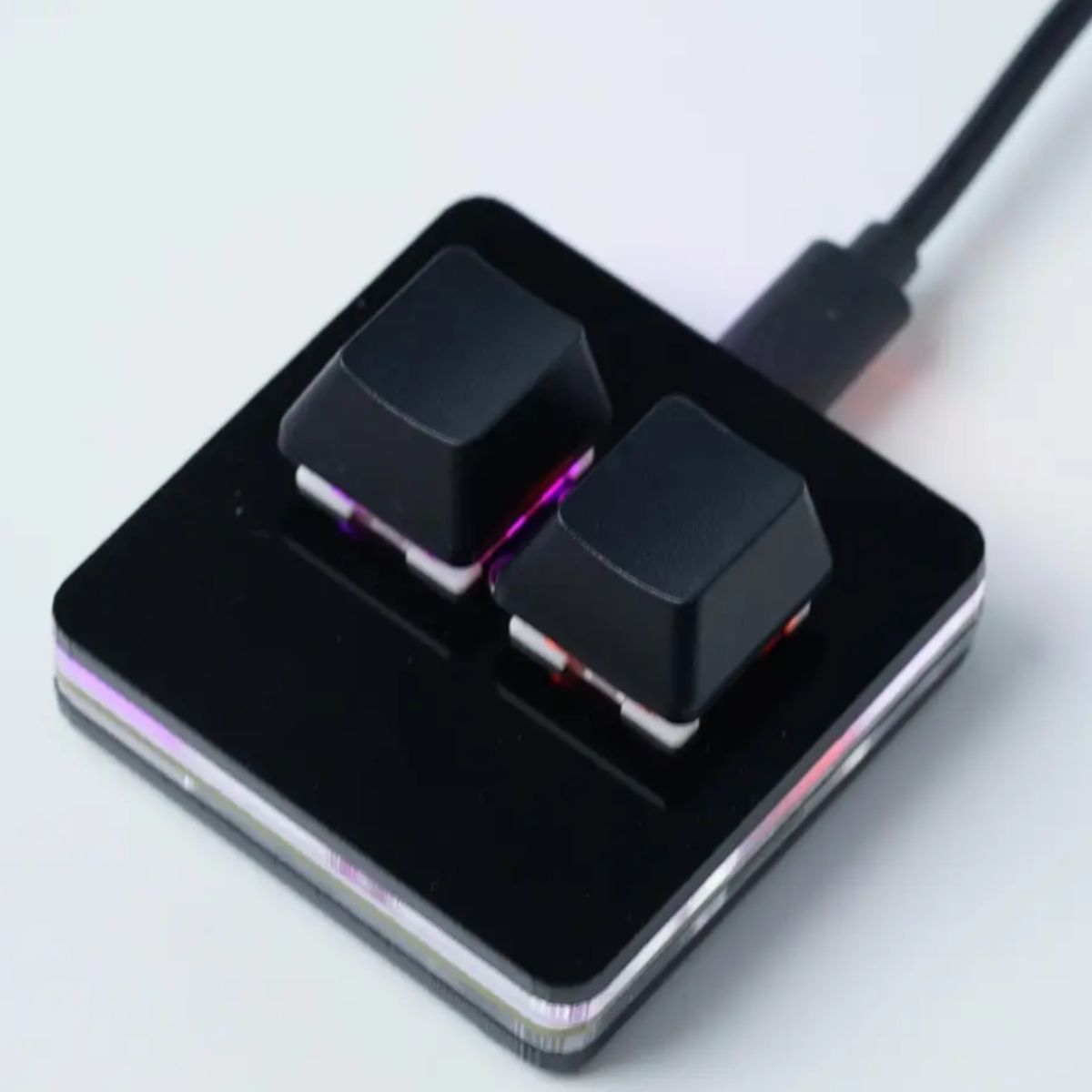 GENERICO - Mini Teclado 2 botones, Copiar-Pegar, para Juegos RGB Usb