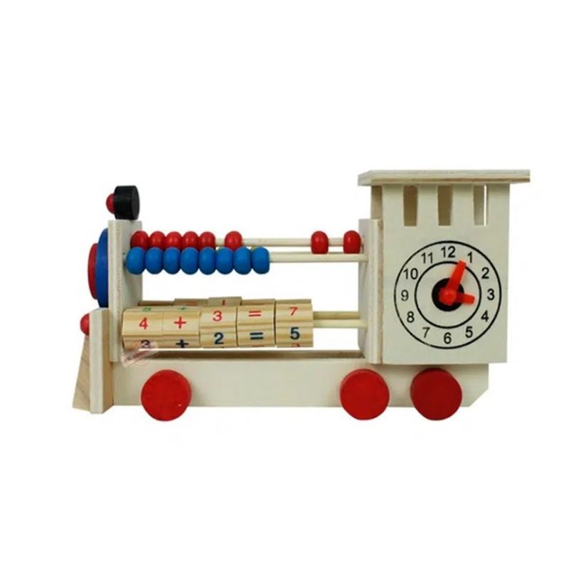 GENERICO - Locomotora De Madera Abaco Y Números Didáctico Educativo