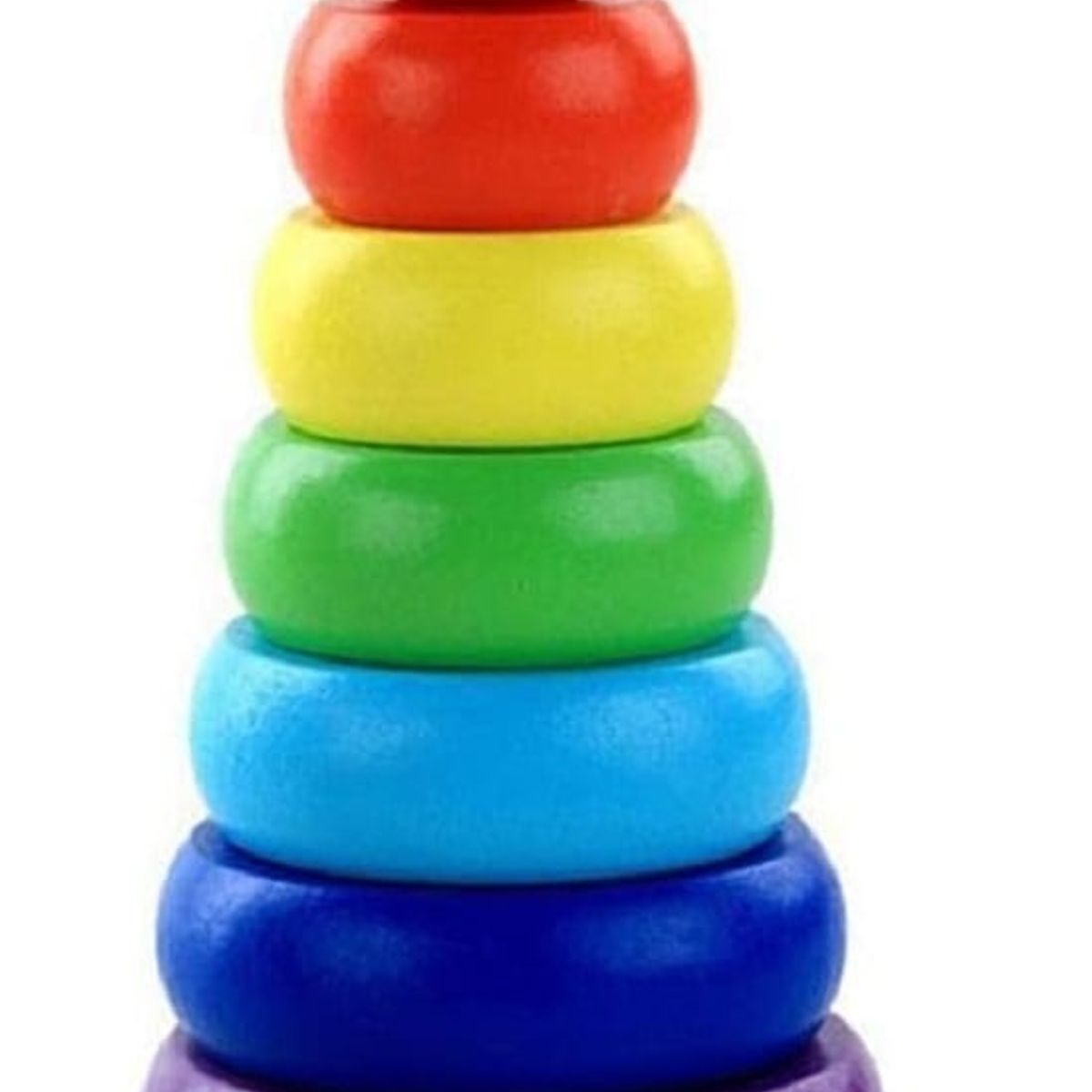 GENERICO - Torre Encaje Montessori Madera Arco Iris Toy Para Niños