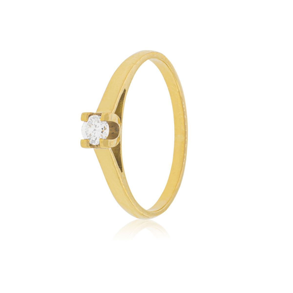 JB JOYAS BARON - Anillo Compromiso Oro Amarillo 18kt Nápoles 1x12pts Diamante