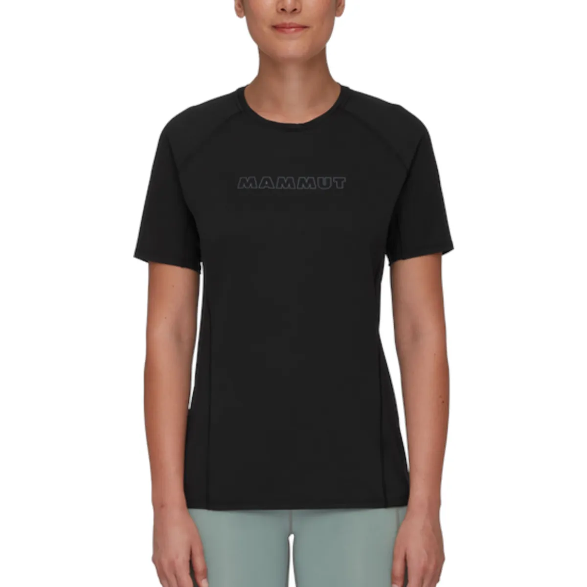 MAMMUT - Primera Capa Selun Fl T-Shirt Logo Mujer Negro