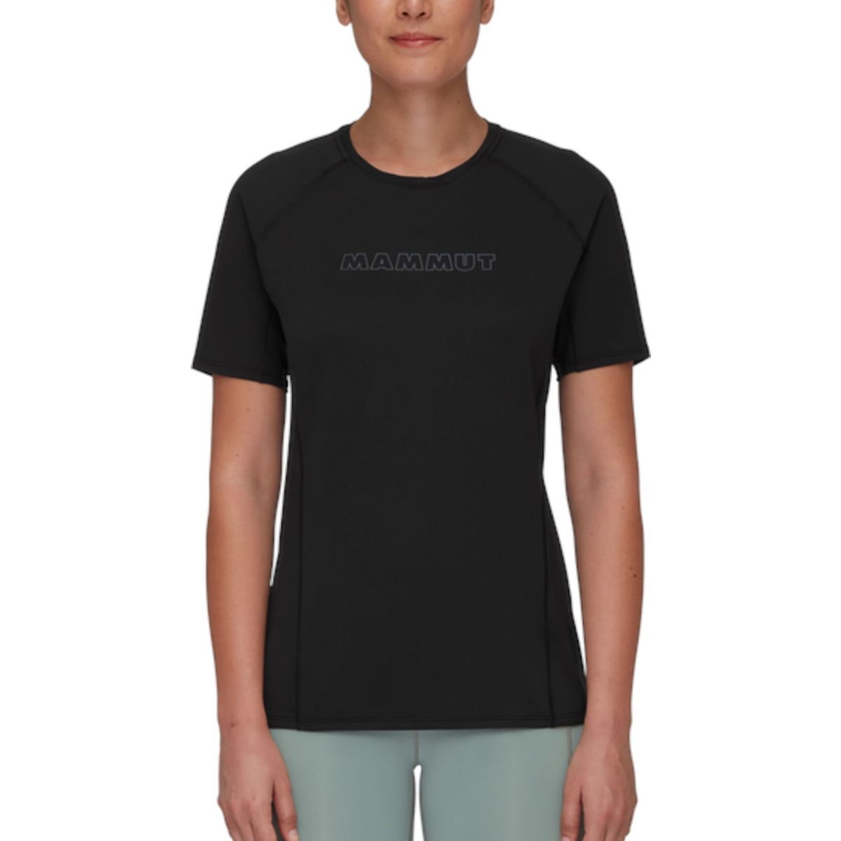 MAMMUT - Primera Capa Selun Fl T-Shirt Logo Mujer Negro