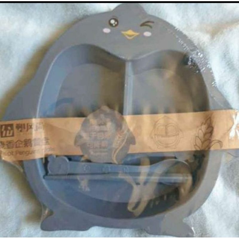 GENERICO - Set plato cuchara y tenedor lindo para niños de plastico