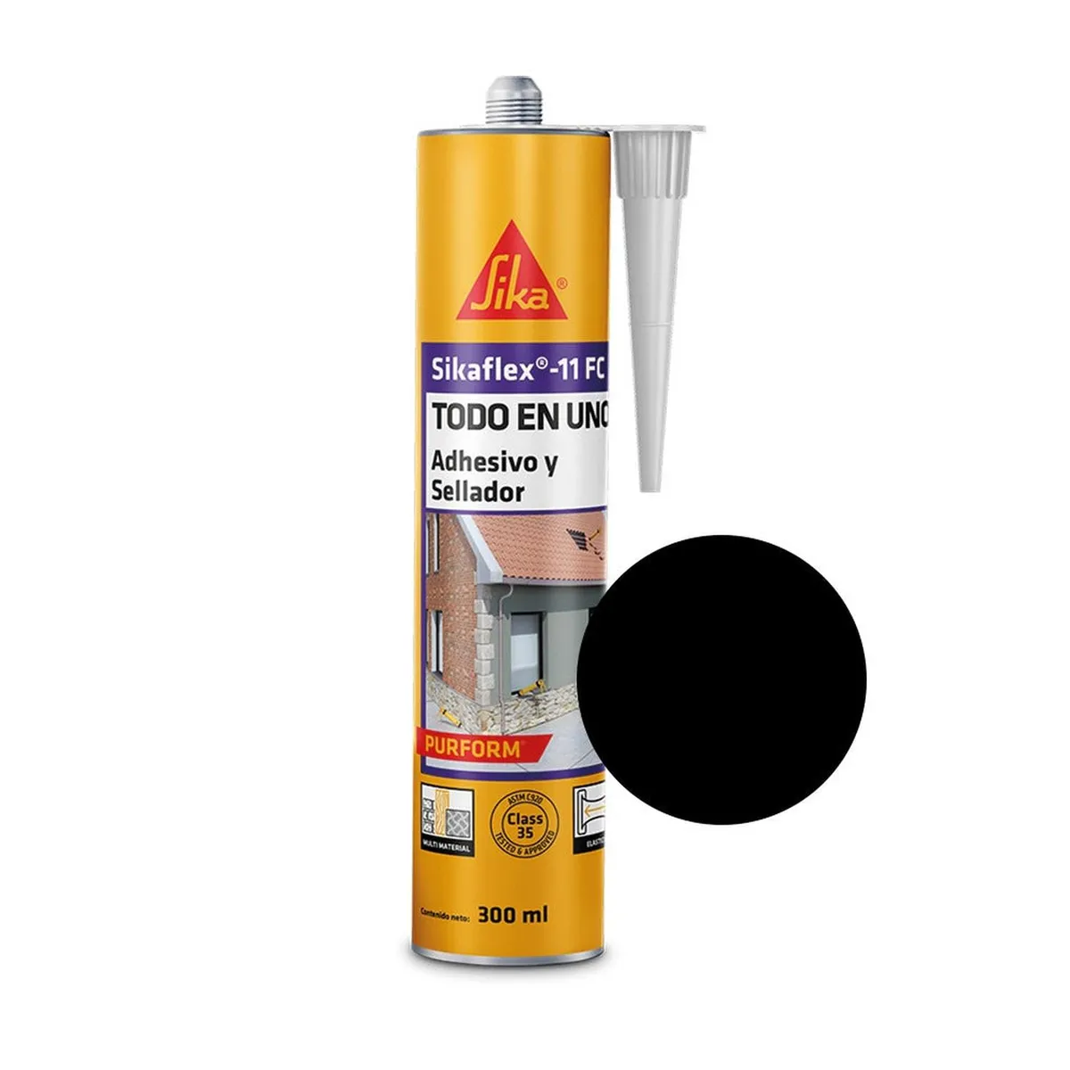 SIKA - Sikaflex 11 FC - Sellante elástico de Poliuretano, Negro 300Cc