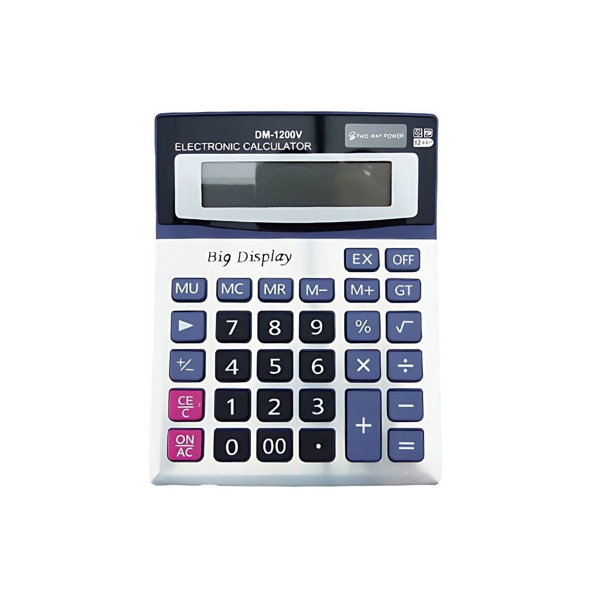 GENERICO - Calculadora de Escritorio DM-1200V Número Grandes Solar y Pilas