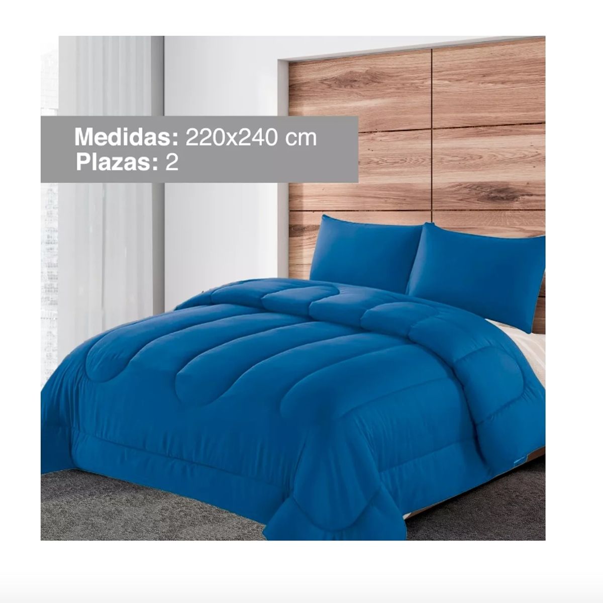 GENERICO - Plumón Liso Colors 2 Plazas