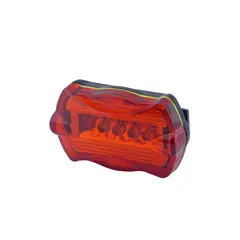 GENERICO - Luz LED Trasera para Bicicleta Scooter 5 LED 7 Efectos a Pilas