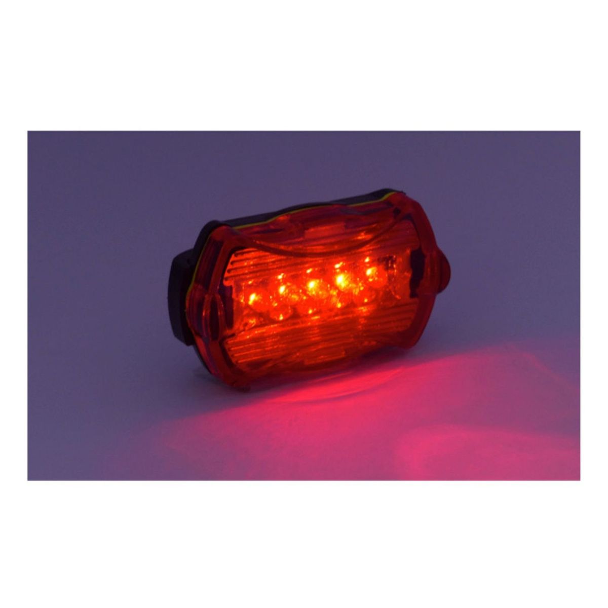 GENERICO - Luz LED Trasera para Bicicleta Scooter 5 LED 7 Efectos a Pilas