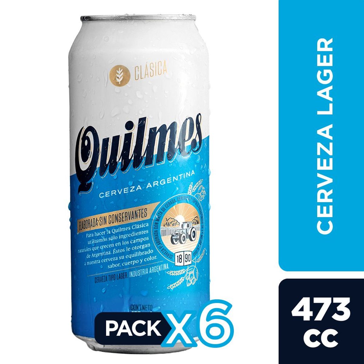 QUILMES - 6x Cervezas Quilmes Lata 473cc