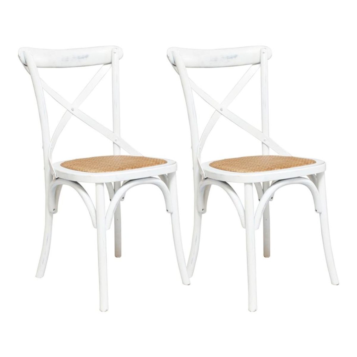 SPAZZIO - Kit 2 sillas Retro blancas - Blanco